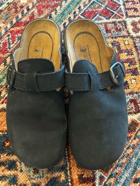 Romika leather clogs with buckle 37